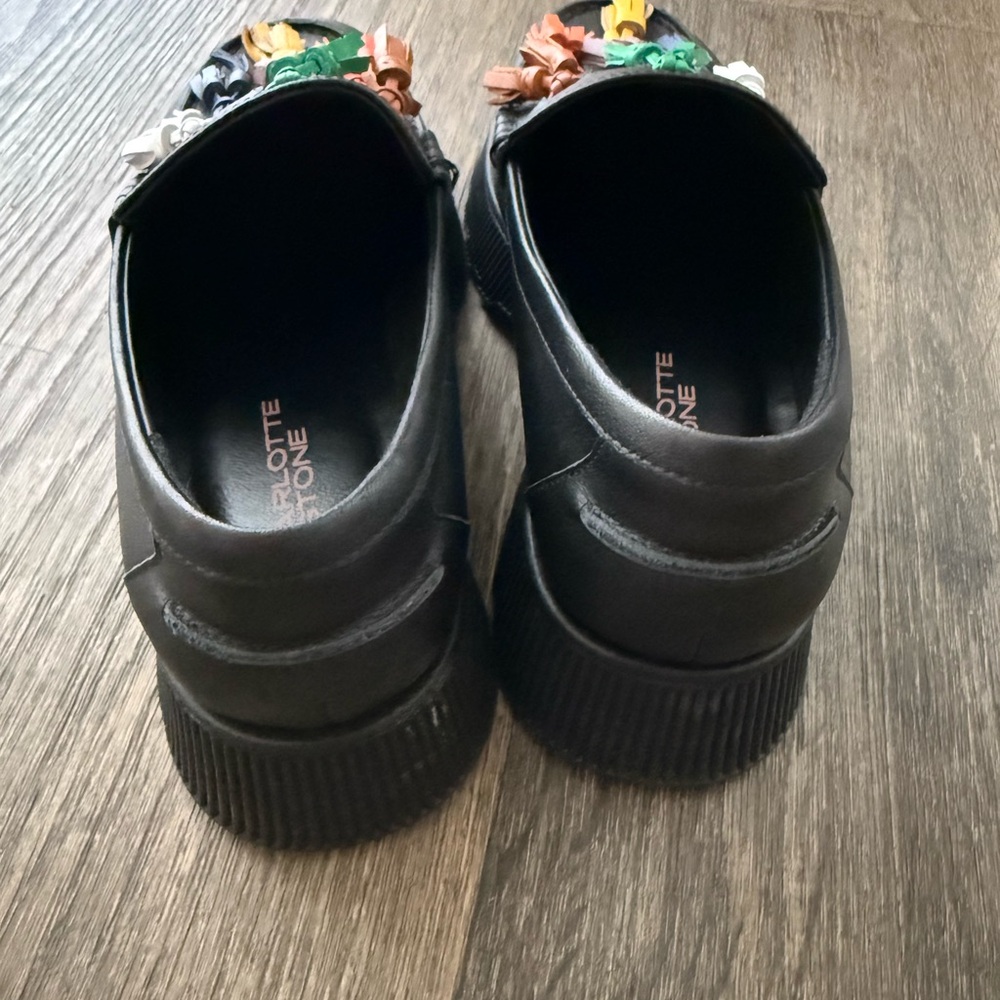 NWOT Charlotte Stone Tassel Lug Sole Platform Loafers - Picture 2 of 6